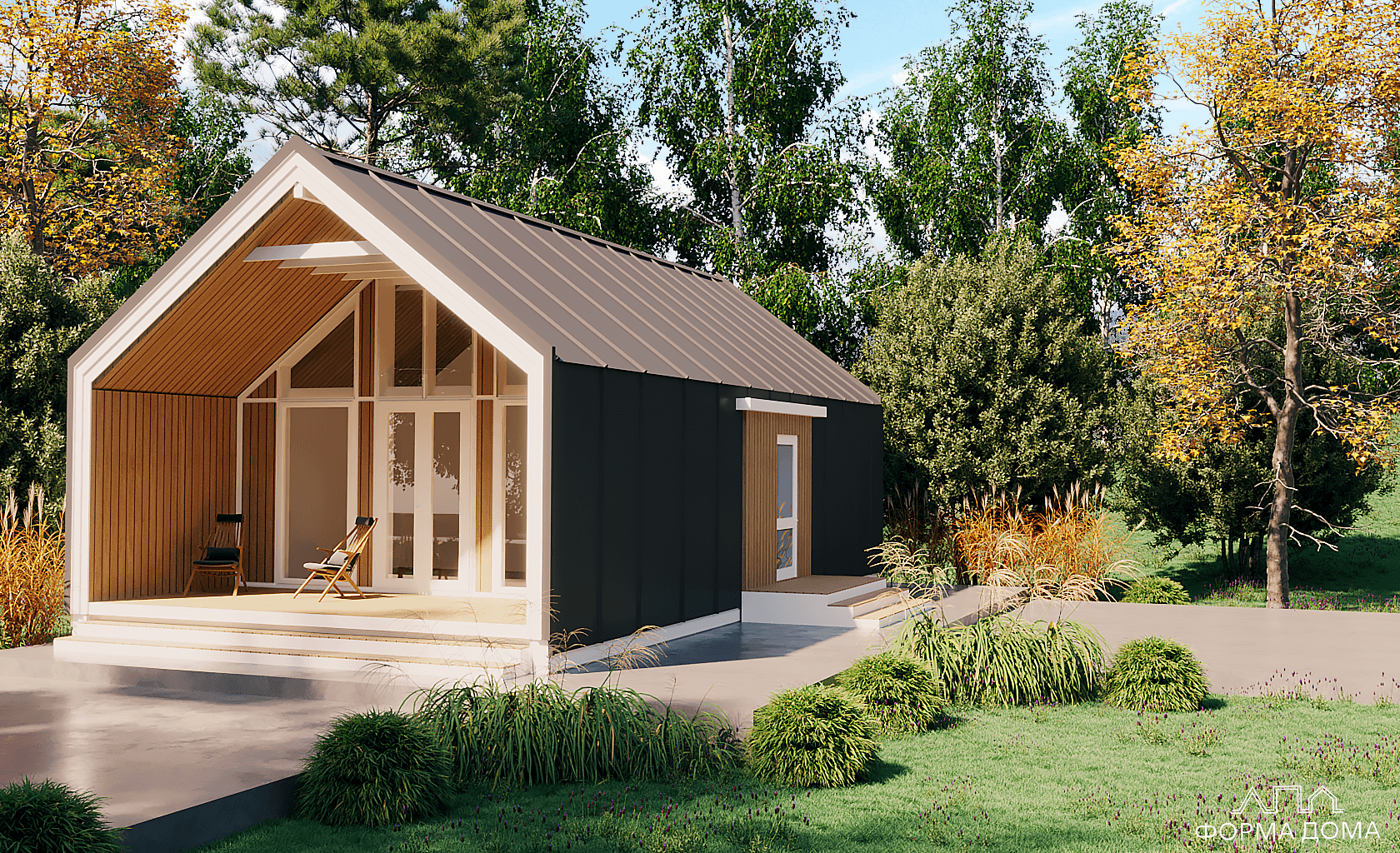 Большой барнхаус 8х14,7 в каталоге "Форма Дома"