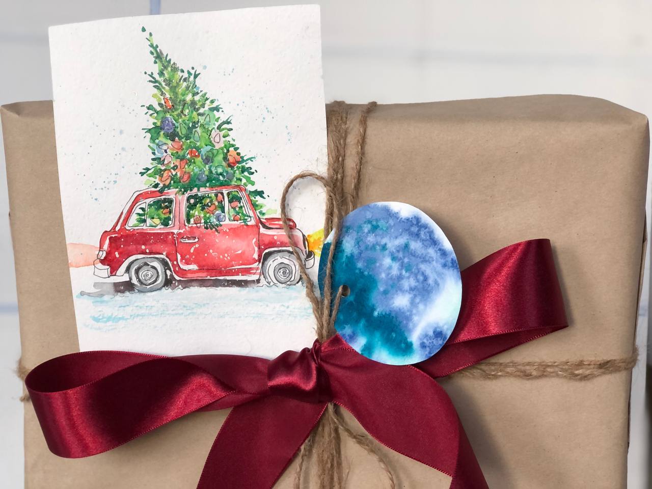 Арт-бокс Красная машинка