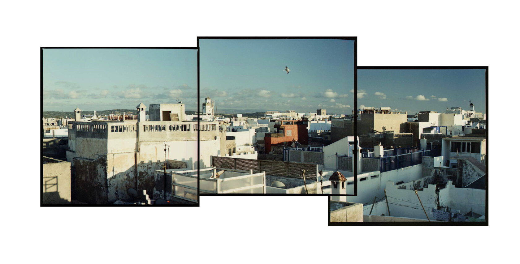 Morocсo. Essaouira. Roofs of the Medina. Color negative. 2011