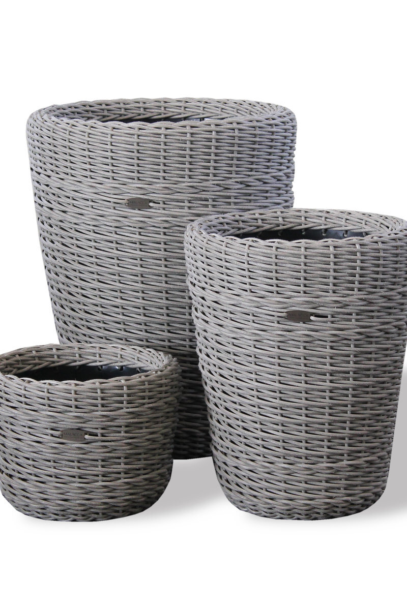 Кашпо из ротанга для улицы и террас от Малакка