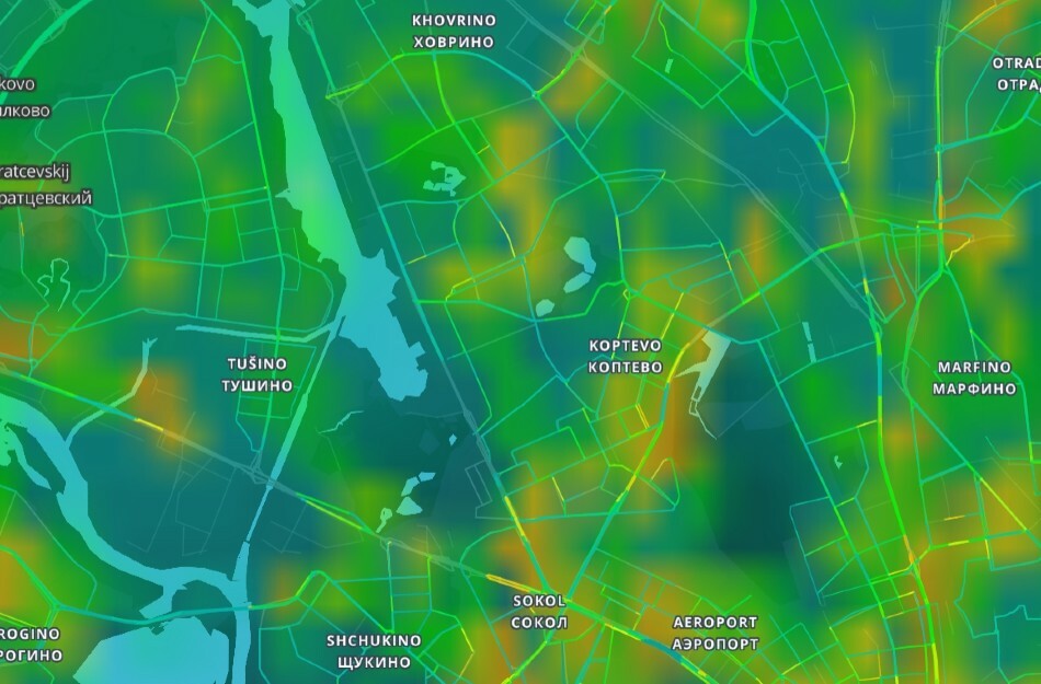 Карта качества воздуха в москве