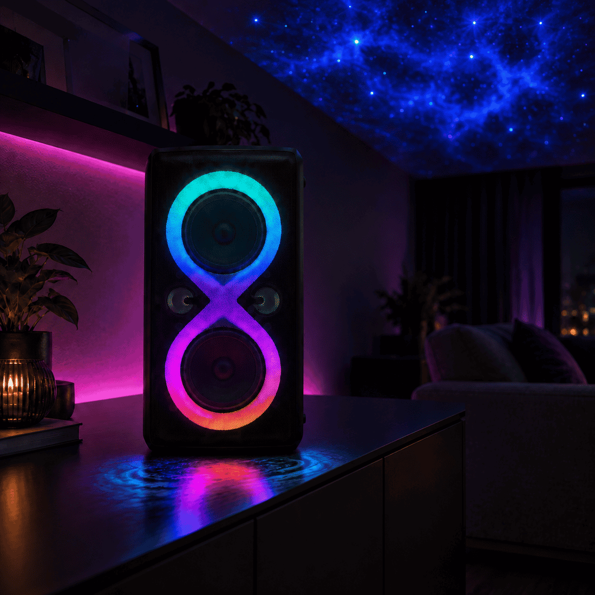 Rgb-лента за полкой без видимых диодов для статьи «Домашнее световое шоу без опасных экспериментов»