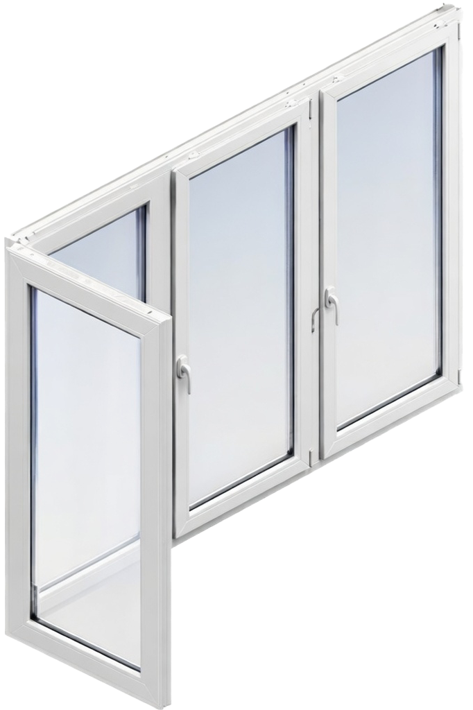 Г-образный балкон с теплым остеклением