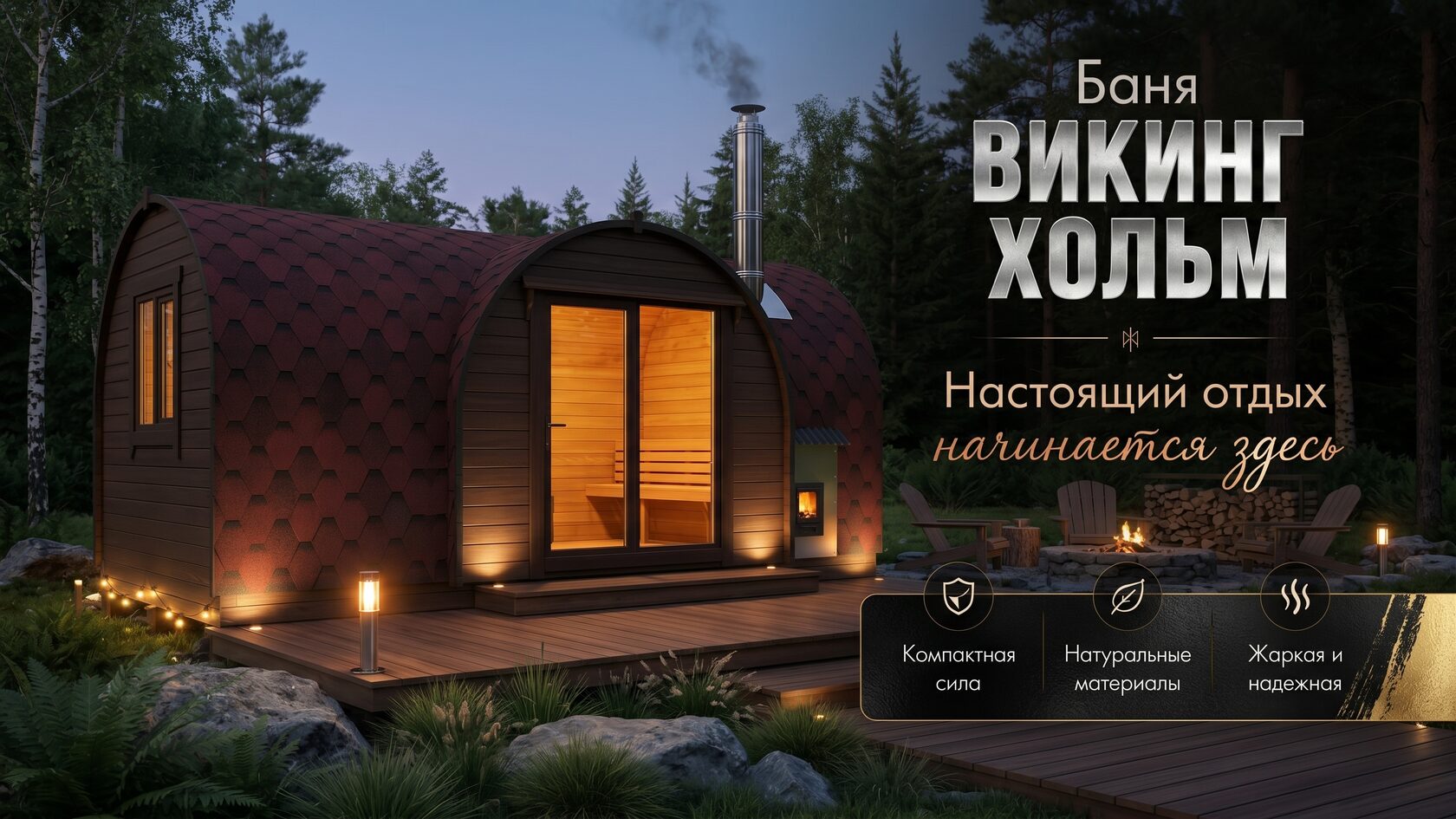 Баня «Викинг - Хольм» 6х3,0