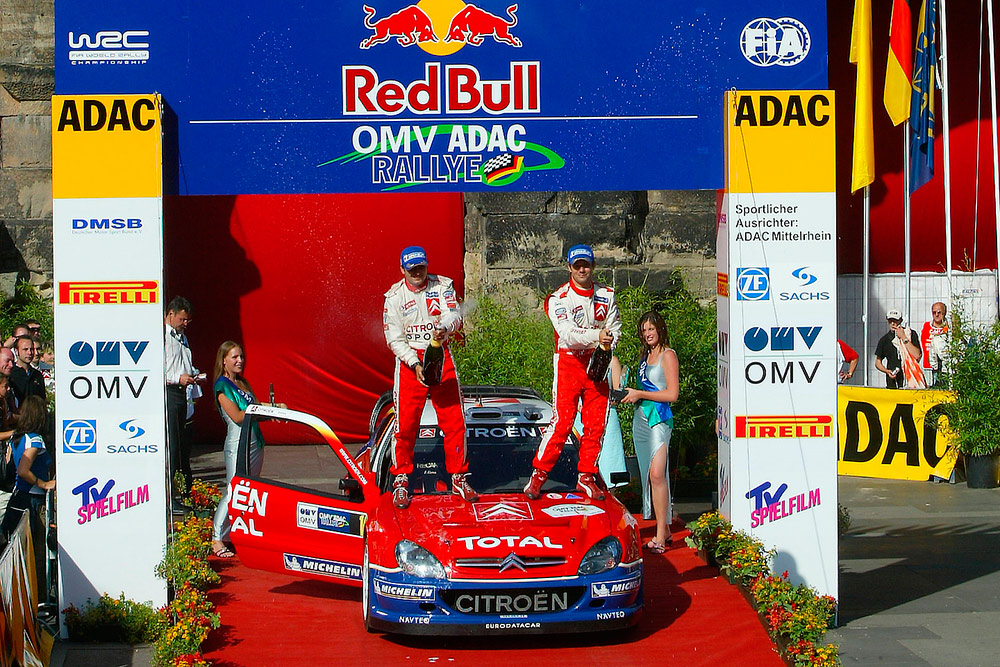Победители ралли Германия 2005 Себастьен Лёб и Даниэль Элена, Citroën Xsara WRC (584 DEX 78)/Фото: Citroën Communication