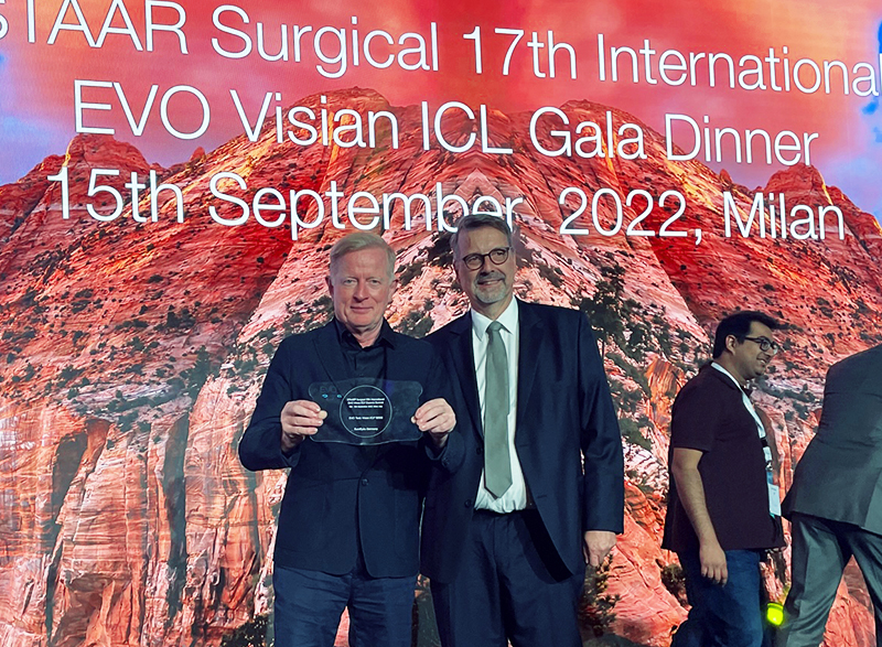 Award winning Trophy for Staar Surgical ICL