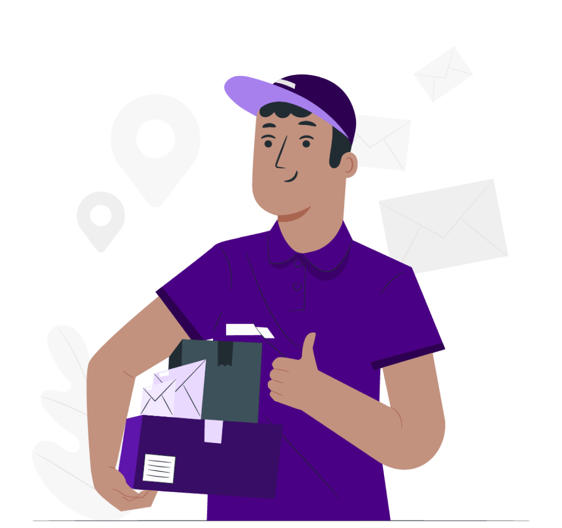 Иллюстрация курьер "Везем Несем"