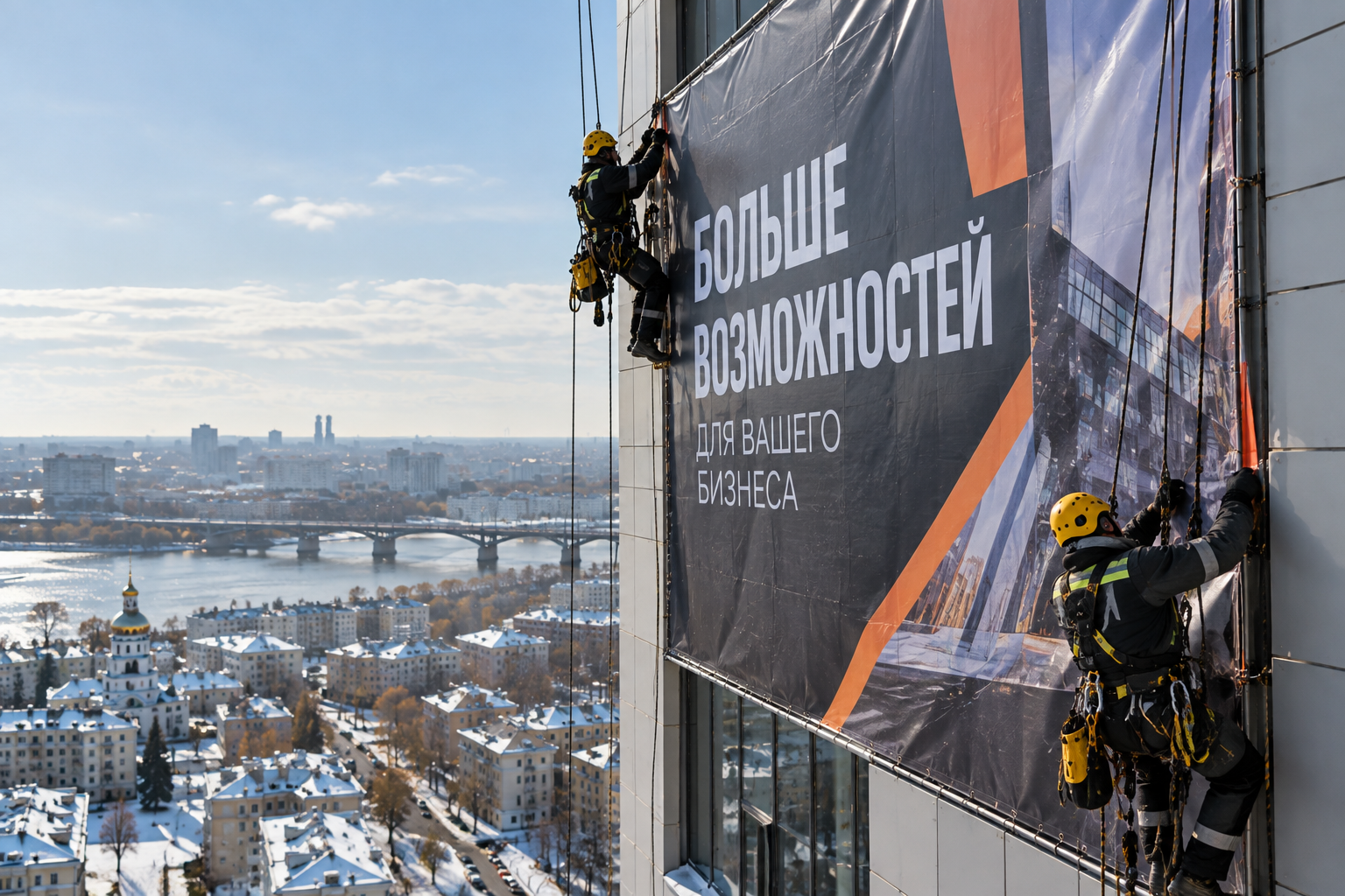 Монтаж баннеров