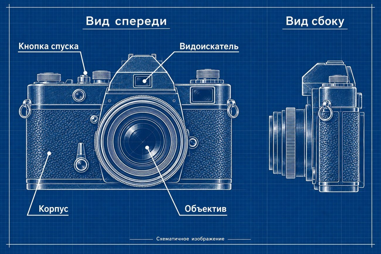 Изображение в стиле технического чертежа