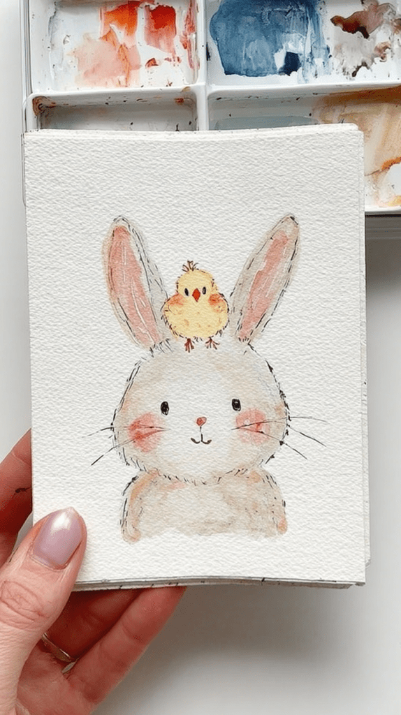 10 простых идей для весенней акварельной живописи для начинающих 65