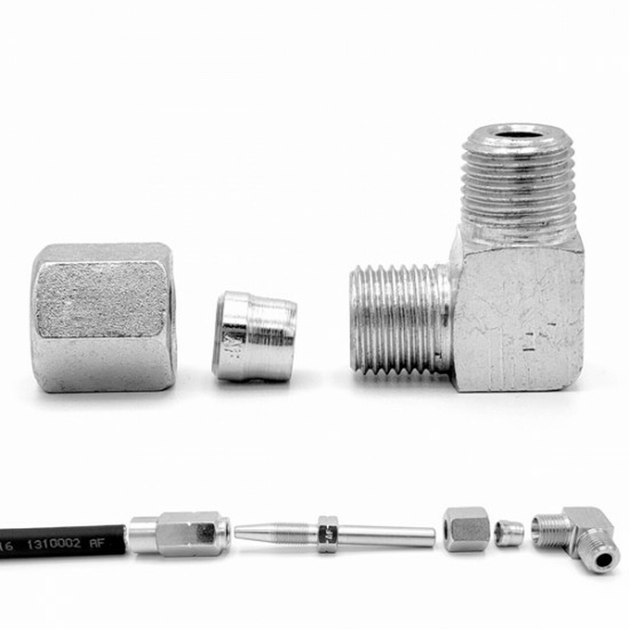 Угловой фитинг для централизованных систем смазки (АЦСС) высокого давления