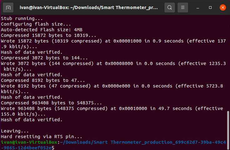 Flashing the microcontroller