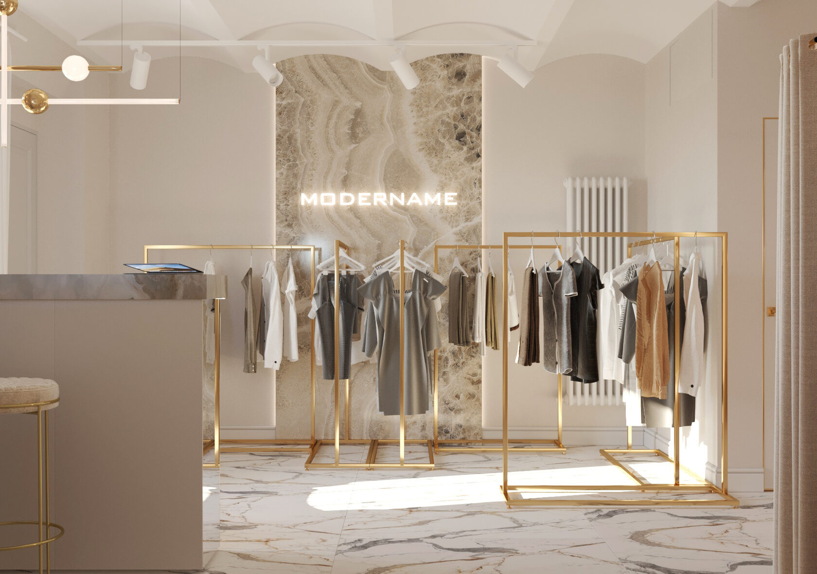 Шоу-рум "MODERNAME" 20 кв.м. Студия дизайна интерьеров StartDesign.