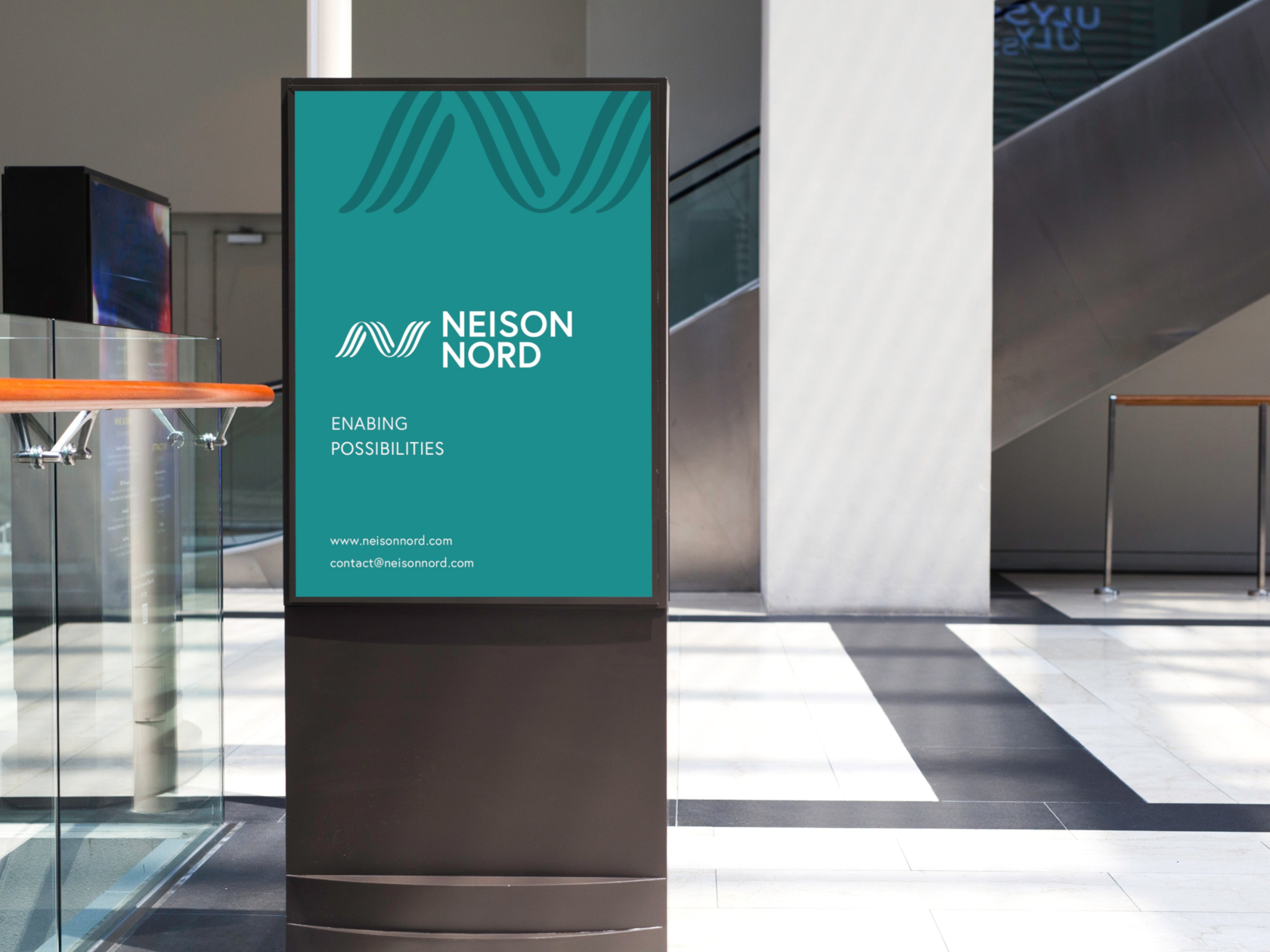 Neison Nord brand identity design billboard