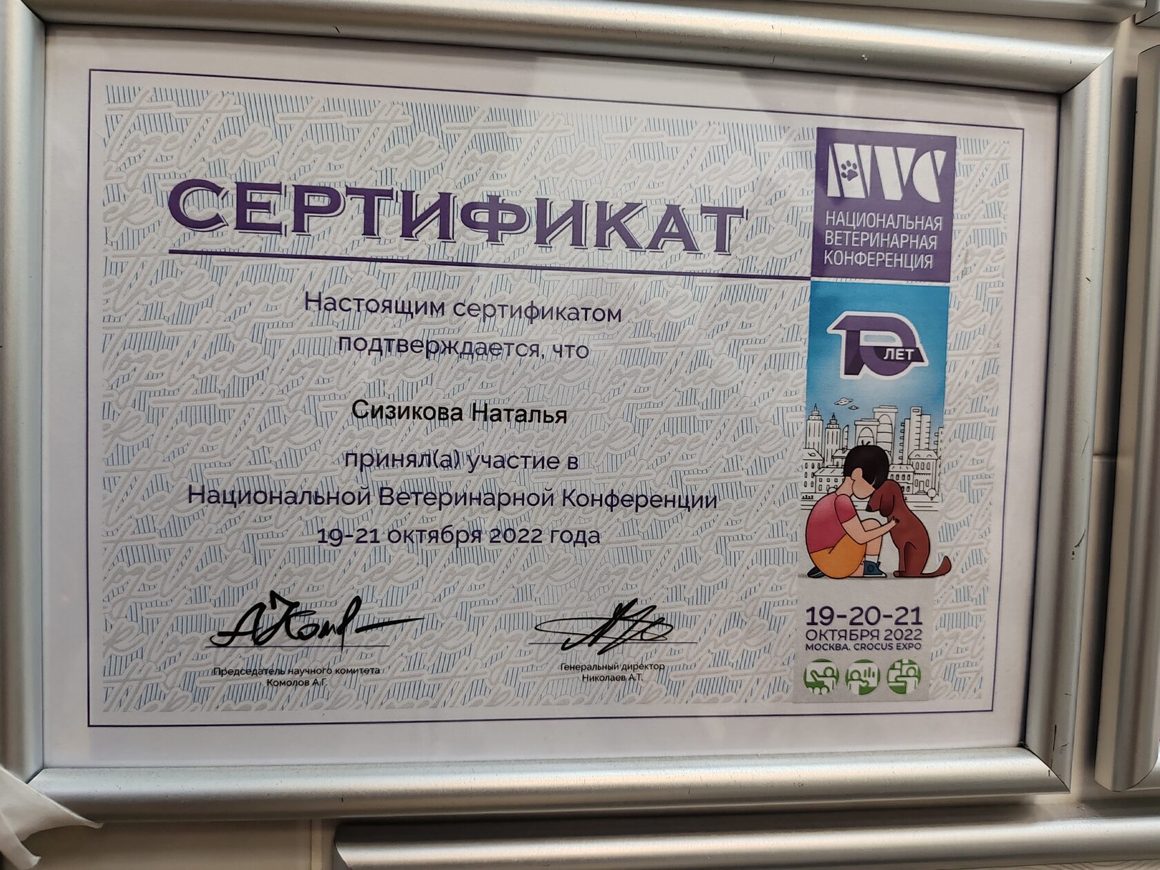 Сертификат об обучении 2