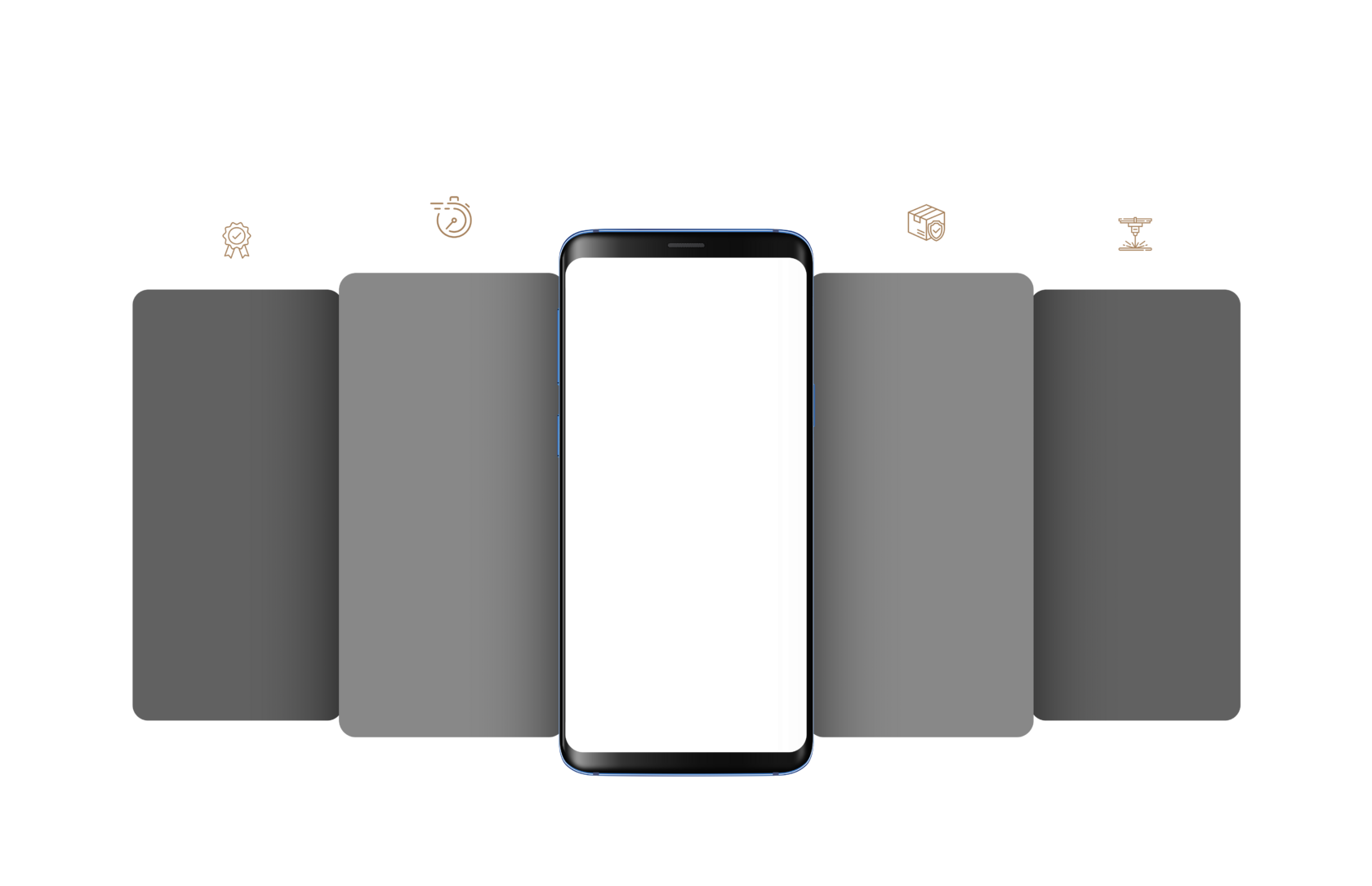 Современный смартфон, расположенный на металлической поверхности, демонстрирует возможности приложения для сварки