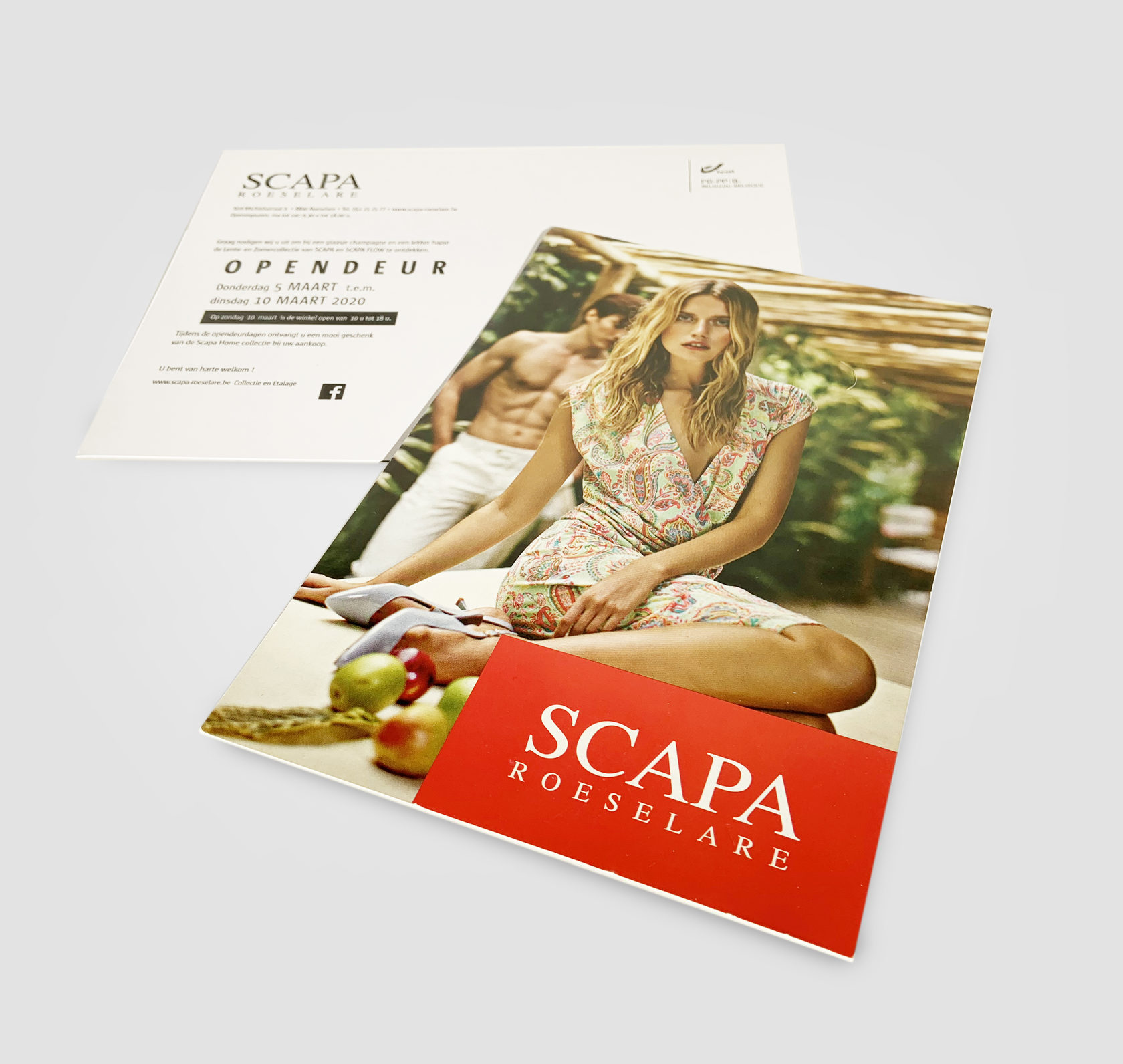 Een voorbeeld flyer met een opendeurdag