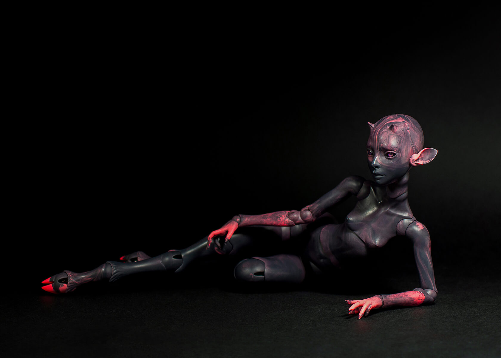 Editorial fashion dark studio