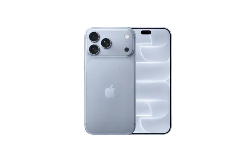 iPhone 18 Pro Max в ледяном цвете, вид спереди и сзади