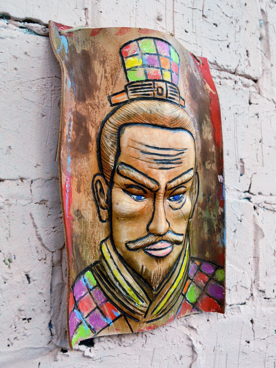 Скульптура настенная из фактурной кожи А.МузылевЪ &quot;Авангард Дзен Гранжа 7&quot;