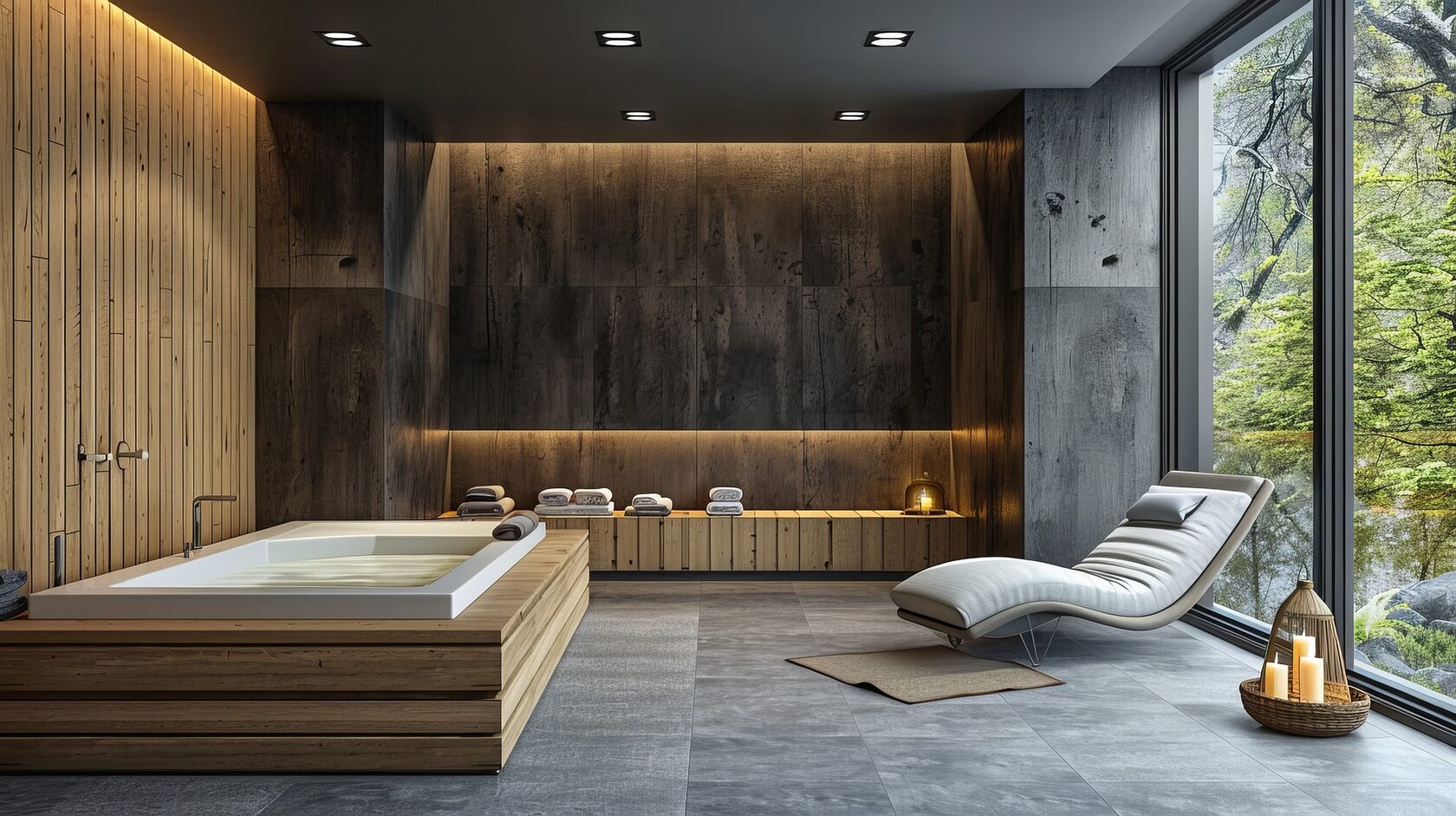 Дизайн интерьера ванной комнаты в загородном доме
