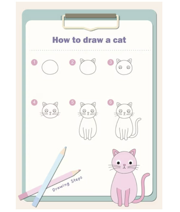 Как нарисовать котиков