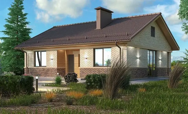 Проект одноэтажного дома C-84, 84.96 м²