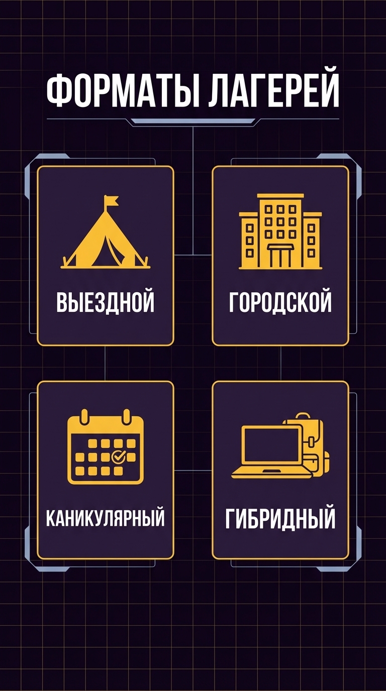 Сравнение форматов лагерей - выездной, городской, каникулярный, гибридный