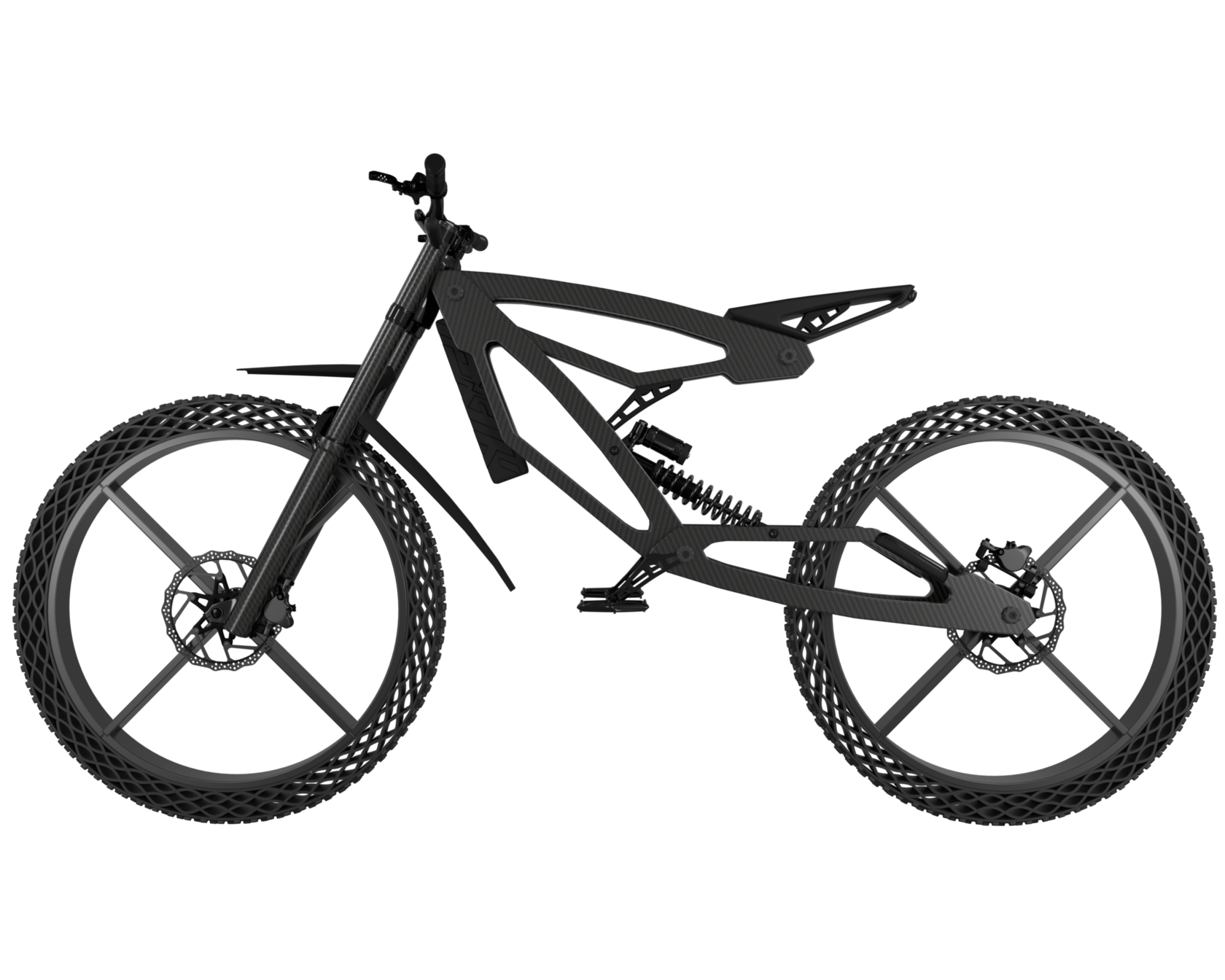 Мотобайк на безвоздушных шинах профиль