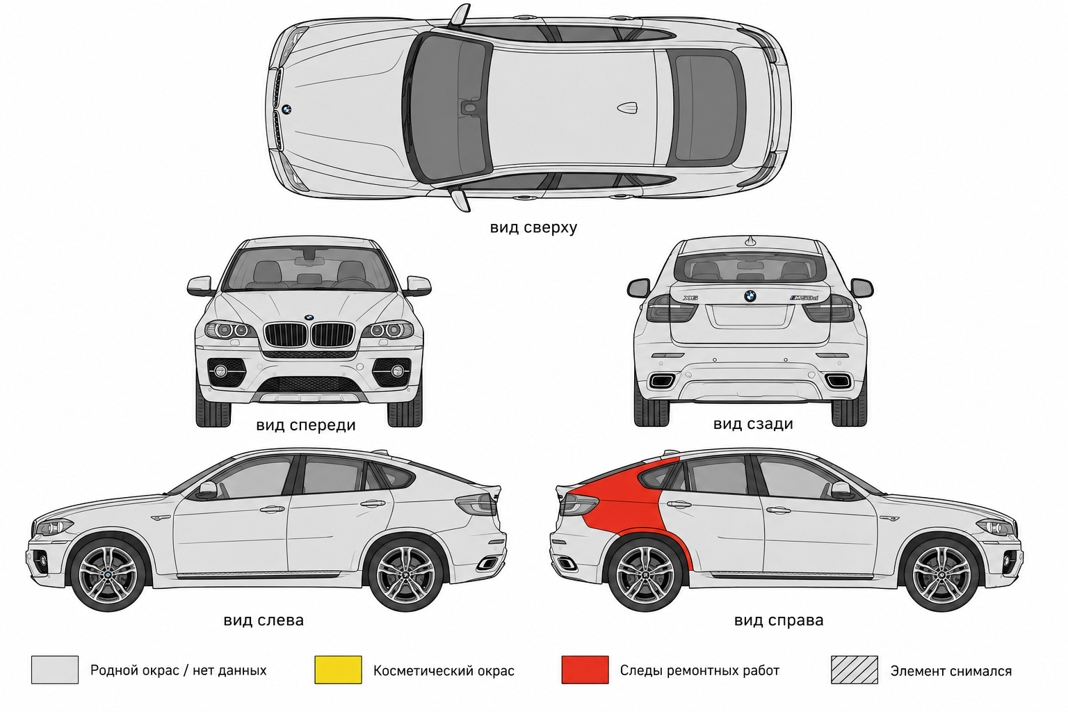 Карта ЛКП BMW X6 M50d