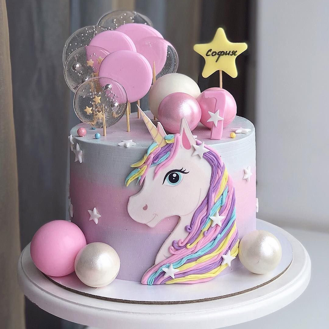 торт единорожка для девочки 6 лет фото