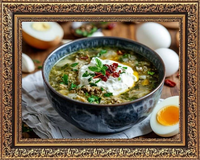 зеленый суп с щавелем