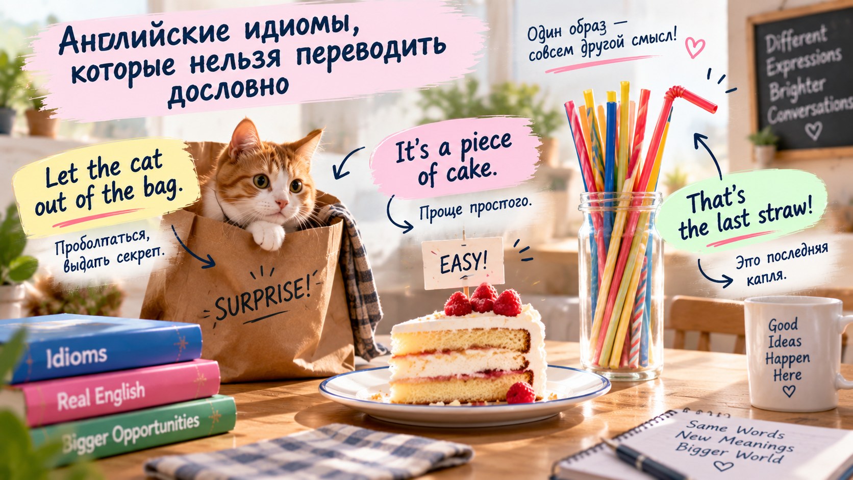 Английские идиомы, которые нельзя переводить слово в слово