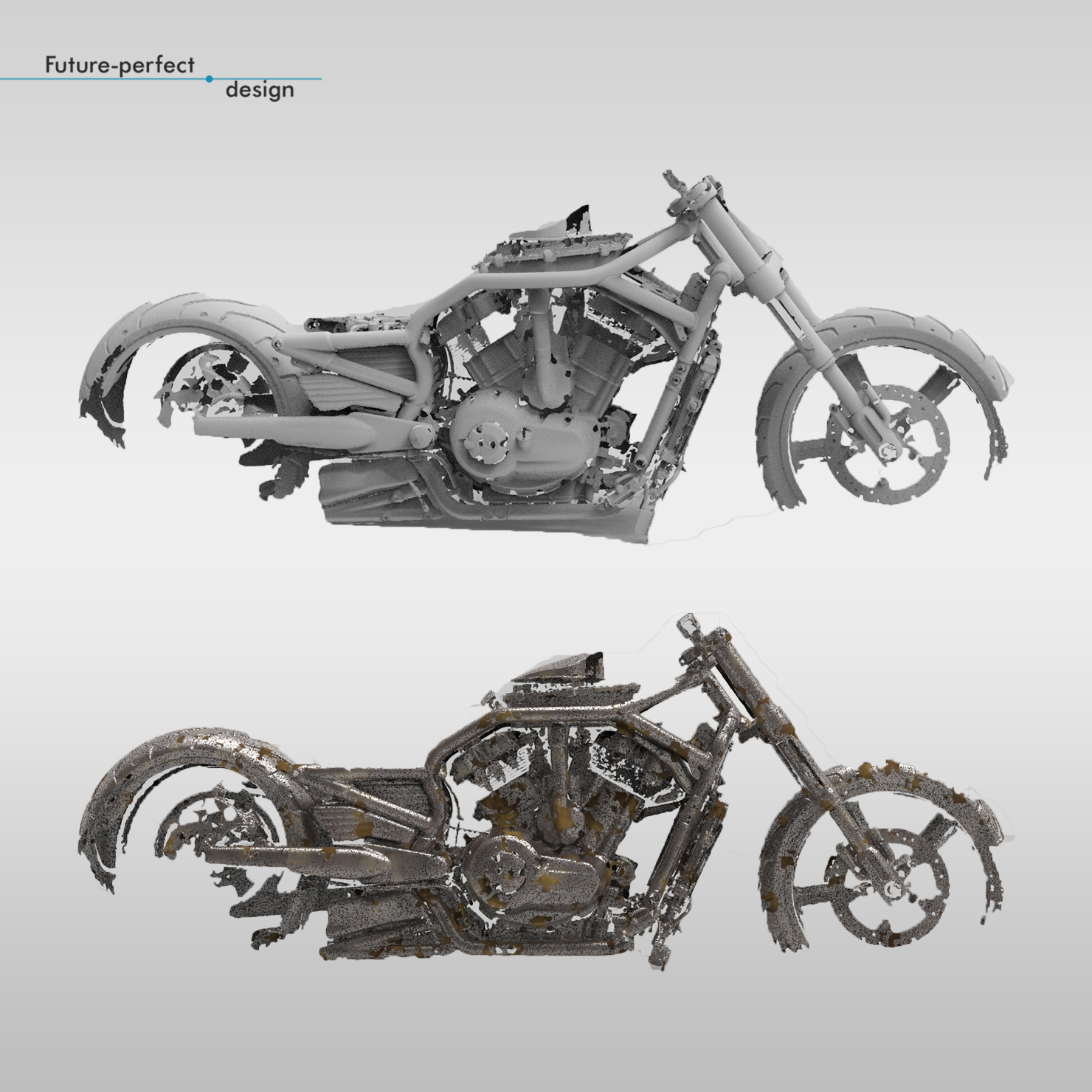 3d сканирование деталей мотоцикла Создание 3д модели для тюнинга. future-perfect.design