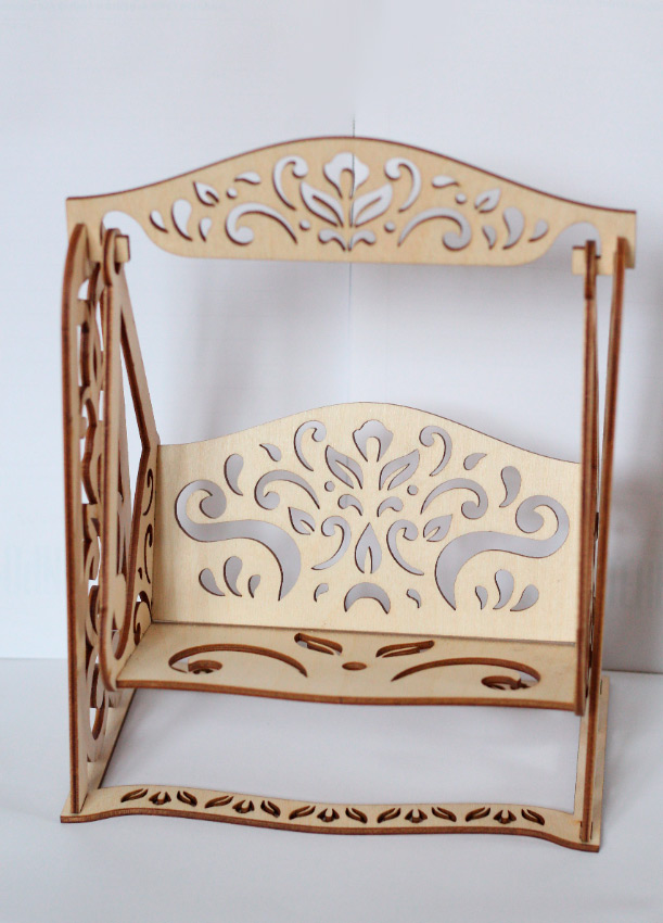 Качели резные для кукол барби до 30 см