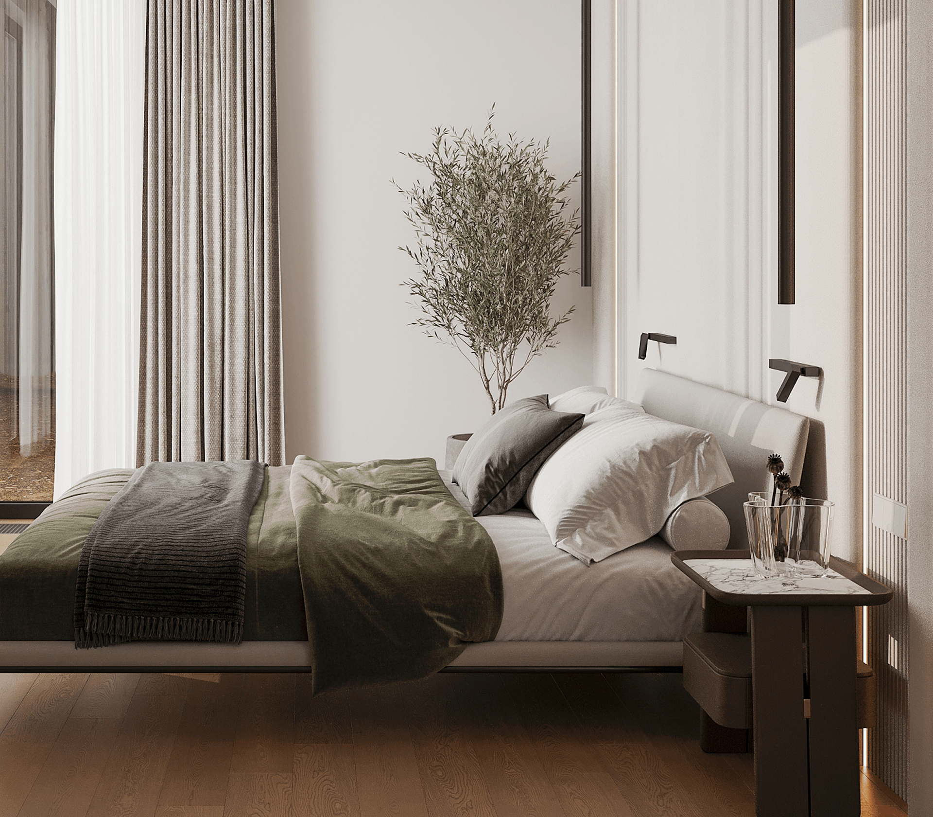 дизайн интерьера домов спальня в современном