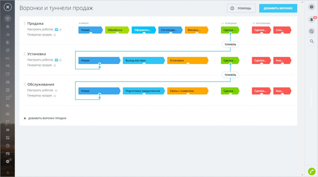 Битрикс 24: настройка воронки продаж в CRM