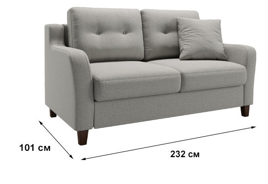 размер двухместного дивана