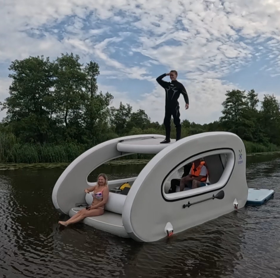 Плавучая база RimAS на воде — отдых, купание, свежий воздух