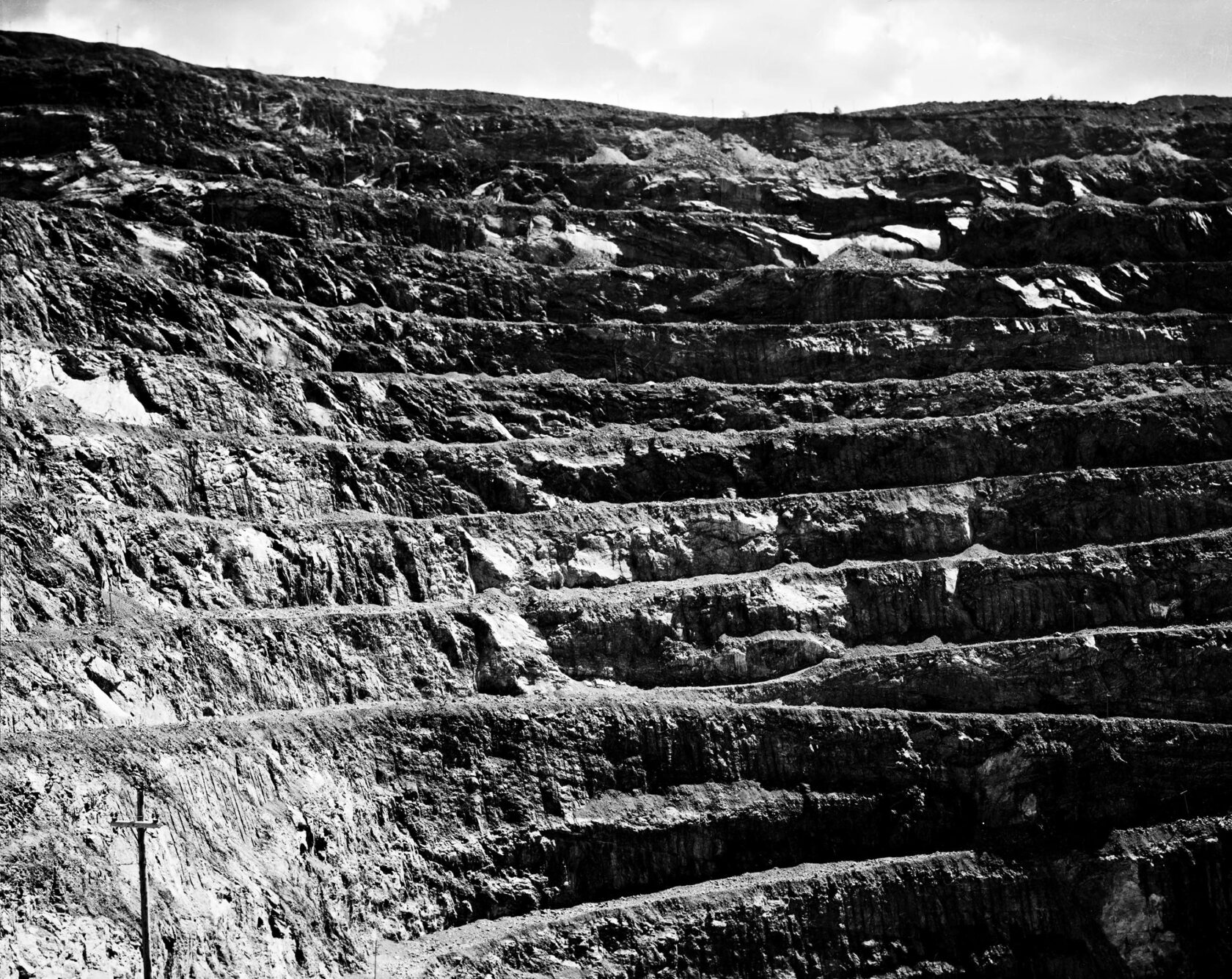 Open-Pit Mine 2. Magnezit. Russia. 4x5 BW Negative. 2012