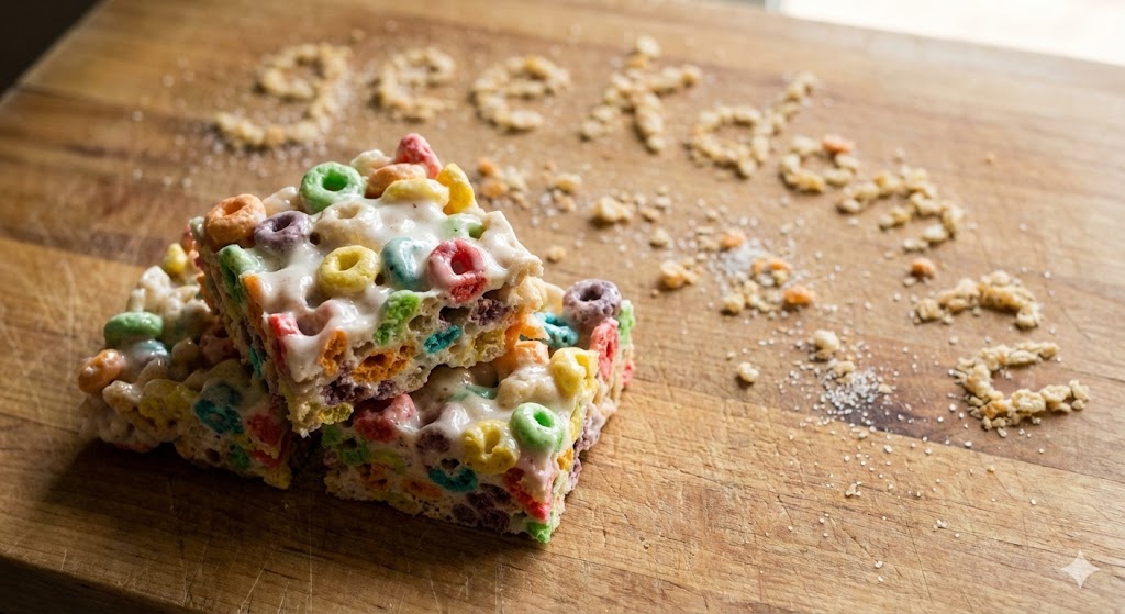 День сухих завтраков тарелка с разноцветными хлопьями и молоком