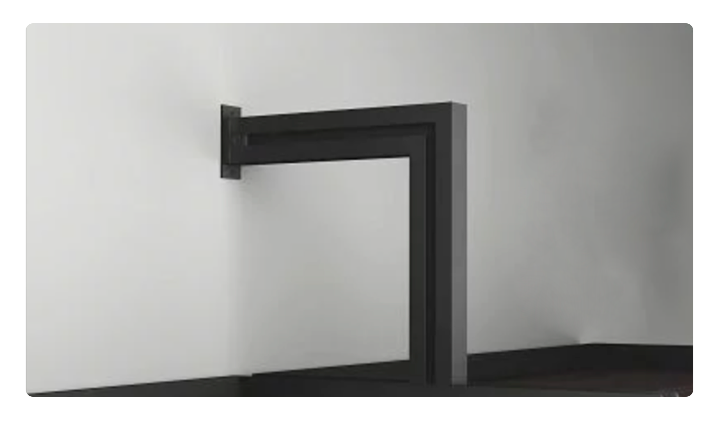 Вариант крепления гардеробной системы Modena к стене