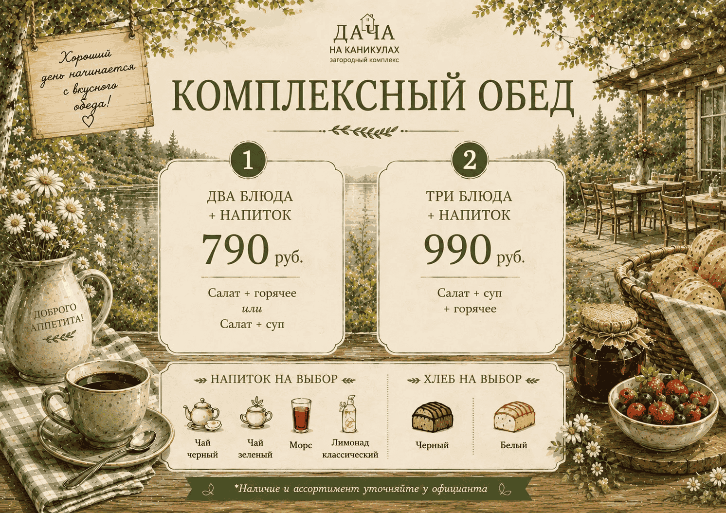 Дача на каникулах_обеды