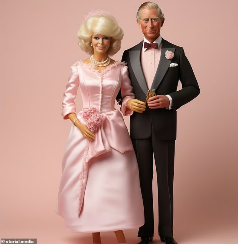 Искусственный интеллект показал, как бы выглядела королевское семейство в мире кукол Барби.