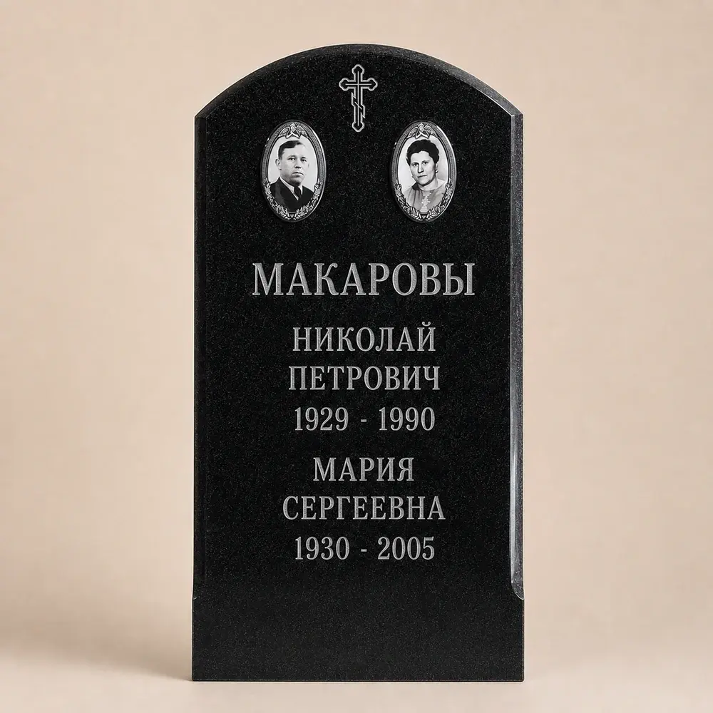 Оформление памятника 100×50 см — работа мастерской № 122