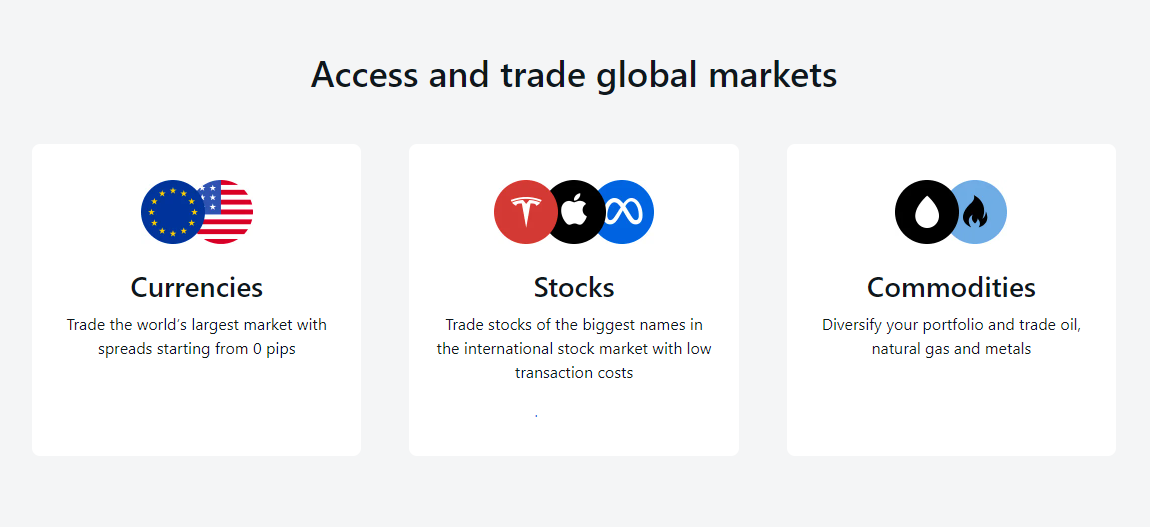 Trade global assets on a modern platform