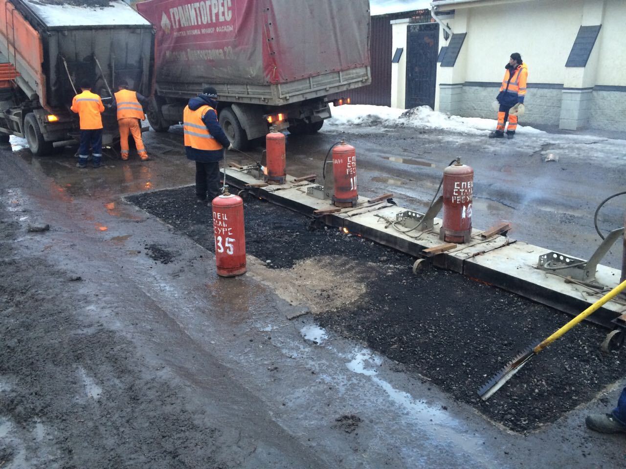 Ямочный ремонт в зимний период