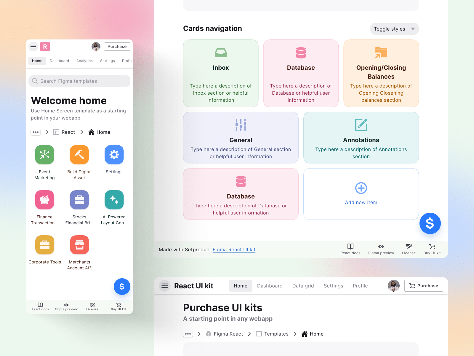 Figma templates design systems and ui inspiration