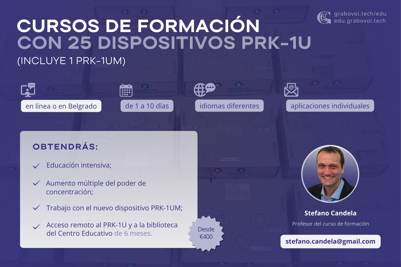 Cursos de formación con 25 PRK-1U Stefano Candela