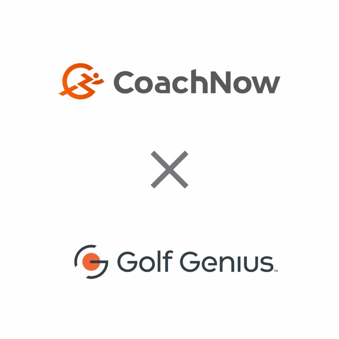Golf Genius logo and CoachNow logo announcement of acquisition